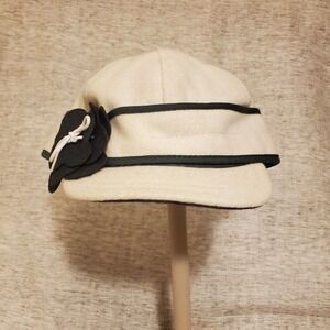 Elegant Cream and Forest Green Women's Hat